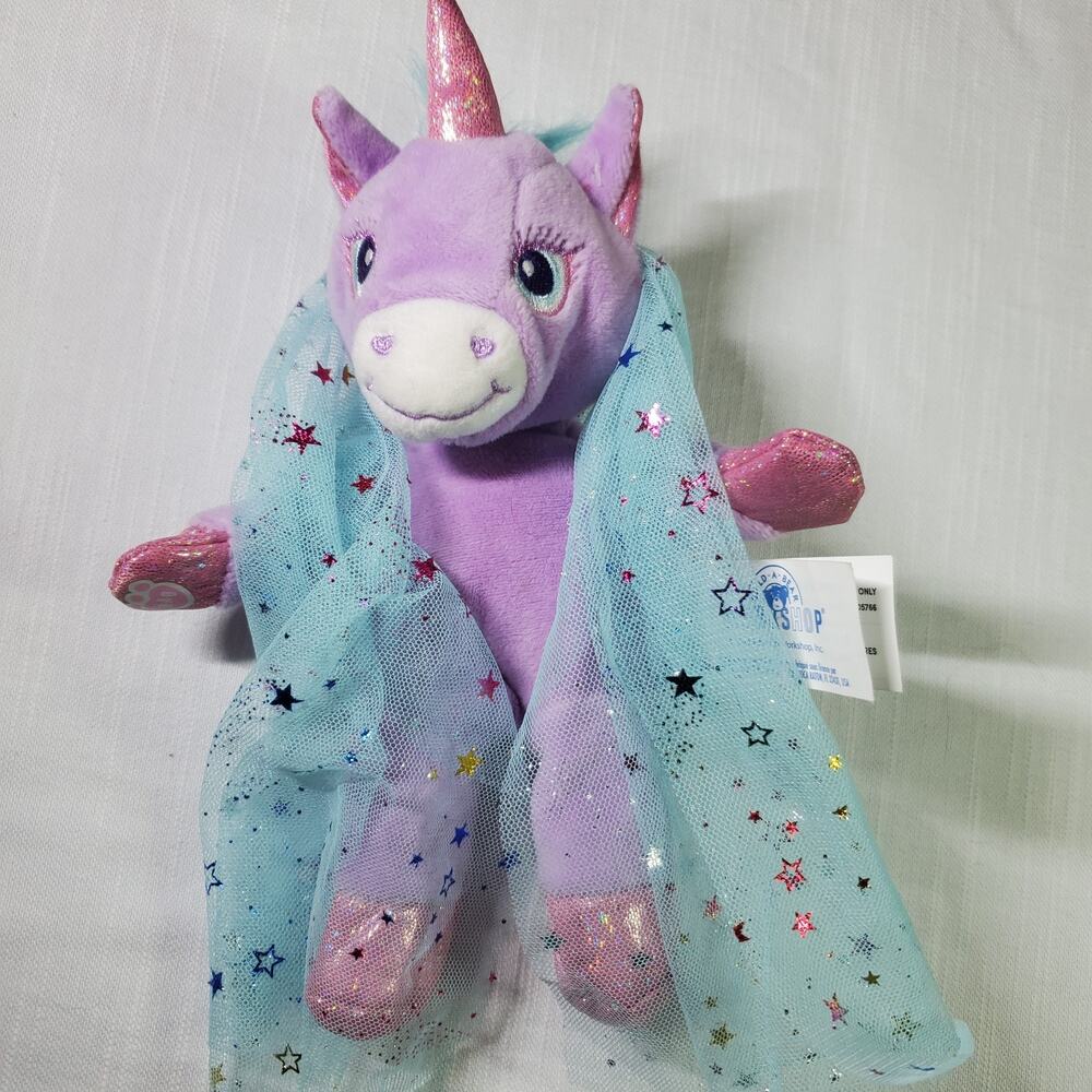 Build A Bear Workshop Unicorn 9" Plush Stuffed Animal Toy Rainbow Cape Soft